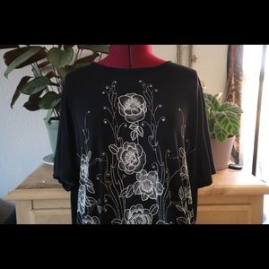 Floral dotted shirt dress